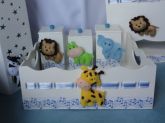 Kit de Higiene em MDF com Apliques em Feltro