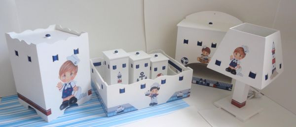 Kit Completo em MDF Tema Marinheiro